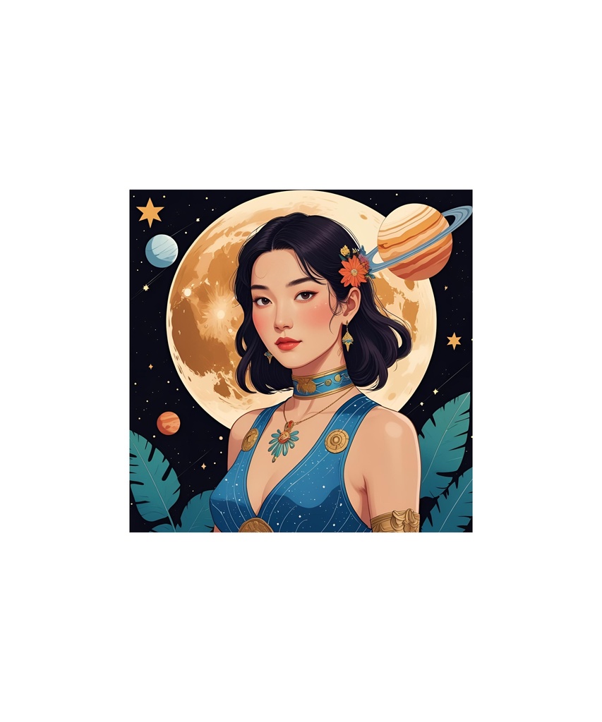 星座と惑星モチーフ レトロイラストセット 88枚