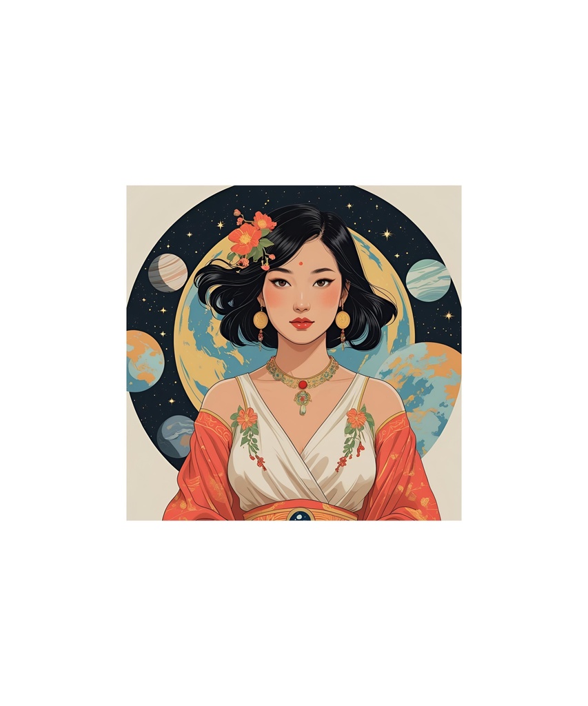 星座と惑星モチーフ レトロイラストセット 88枚