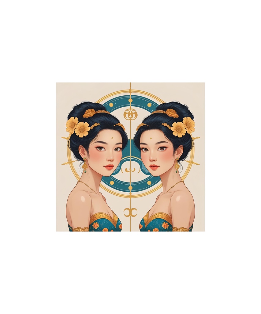 星座と惑星モチーフ レトロイラストセット 88枚