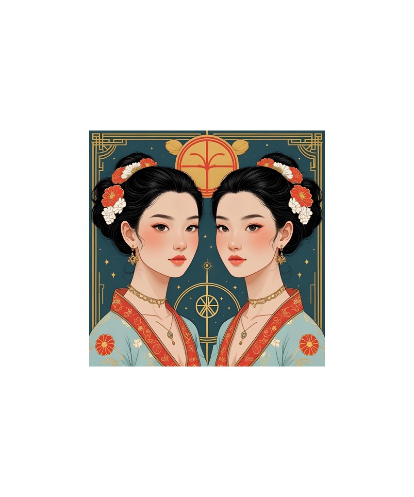 星座と惑星モチーフ レトロイラストセット 88枚