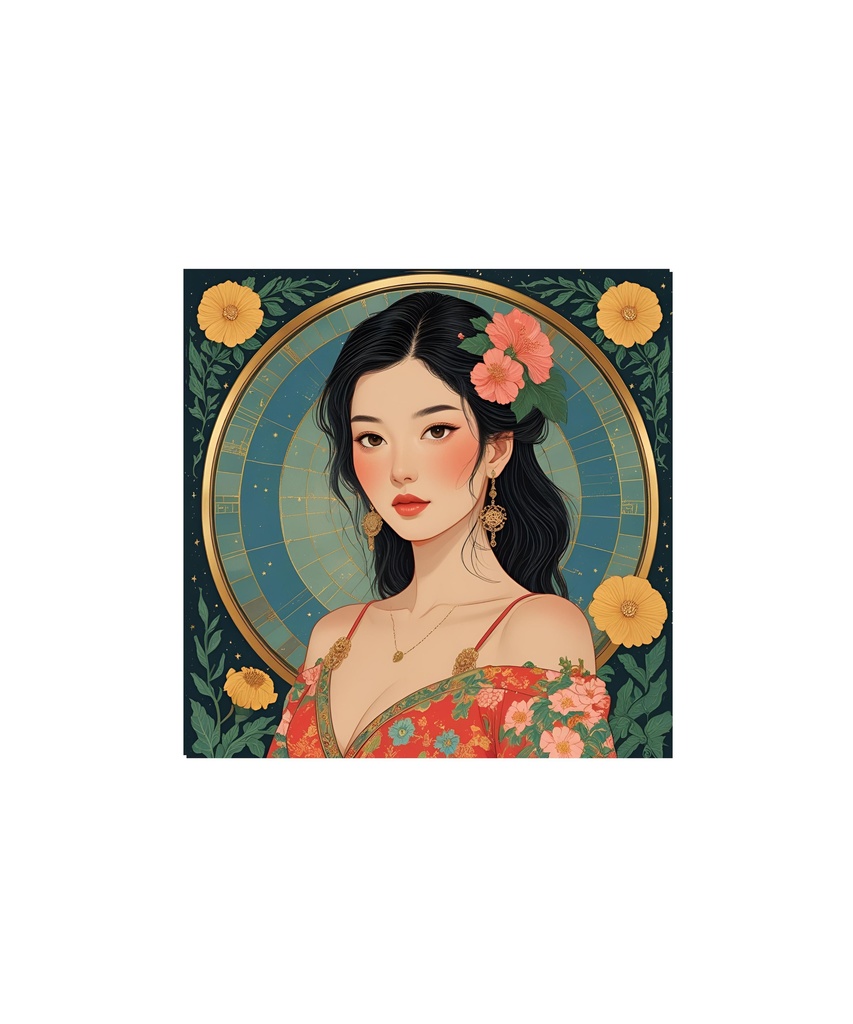 星座と惑星モチーフ レトロイラストセット 88枚