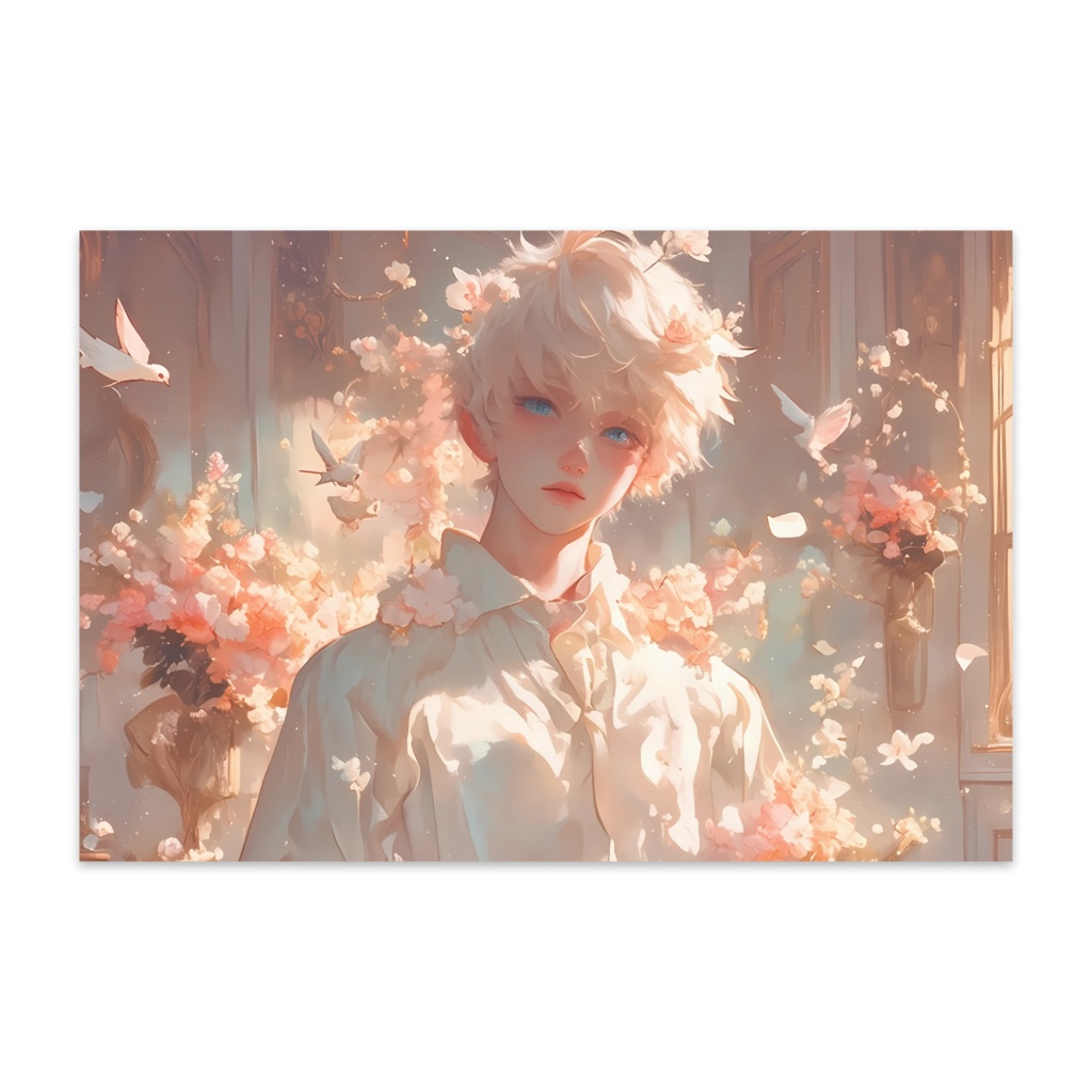 ポストカード『桜花の夢に濡れる』