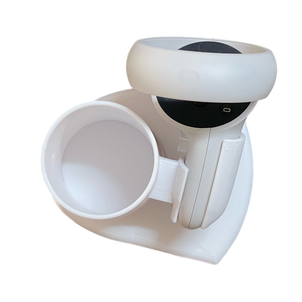 Meta Quest 2/3/Pro コントローラー対応 「V呑みを楽しむ コントローラーホルダー」3Dプリンタ用 STLファイル