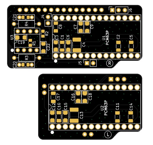 PCM63Pモジュール実験基板 (NosPiDAC MAX シリーズ用)