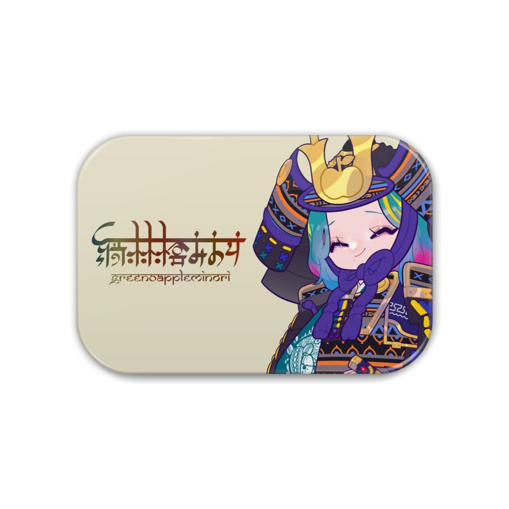 【角丸】缶バッジ 甲冑