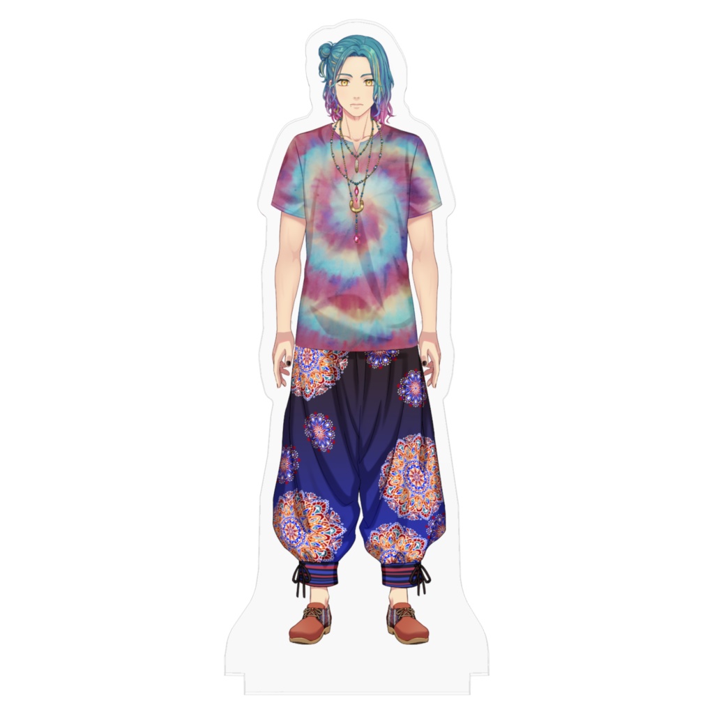 半袖レインボーシャツアクリルフィギュア