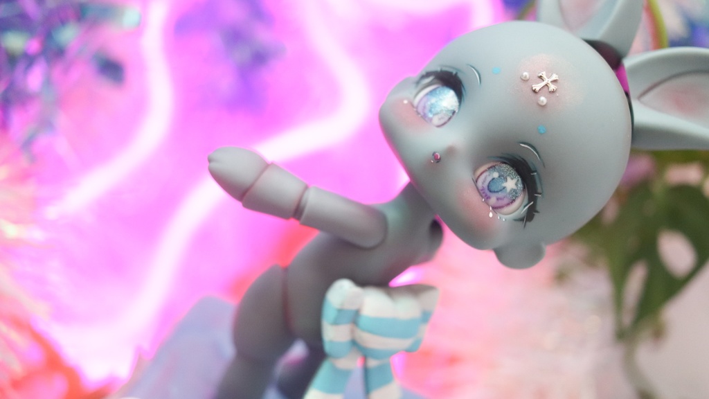 創作球体関節人形 ベスティTYPEこーた 耳タイプ「ねざーらんどどわーふ」 カラー:ブルーグレー