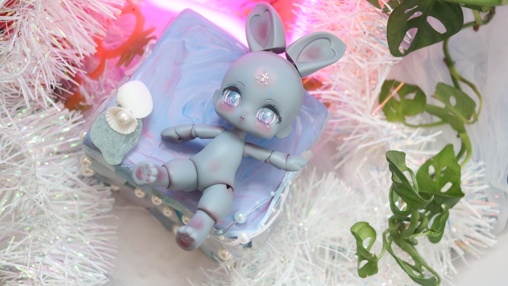 創作球体関節人形 ベスティTYPEこーた 耳タイプ「ねざーらんどどわーふ」 カラー:ブルーグレー