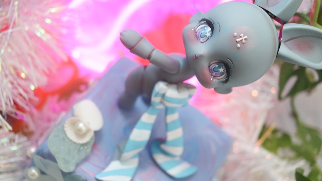 創作球体関節人形 ベスティTYPEこーた 耳タイプ「ねざーらんどどわーふ」 カラー:ブルーグレー