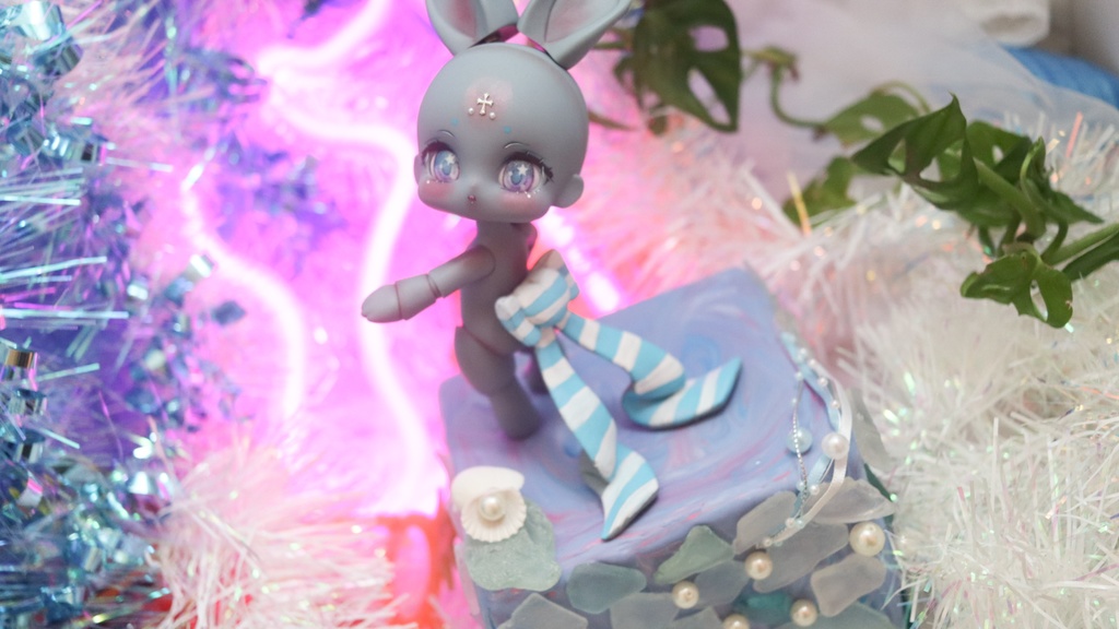 創作球体関節人形 ベスティTYPEこーた 耳タイプ「ねざーらんどどわーふ」 カラー:ブルーグレー