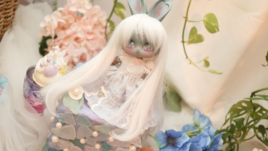 創作球体関節人形　ベスティTYPEこーた 耳タイプ「ねざーらんどどわーふ」 カラー:ブルーグレー