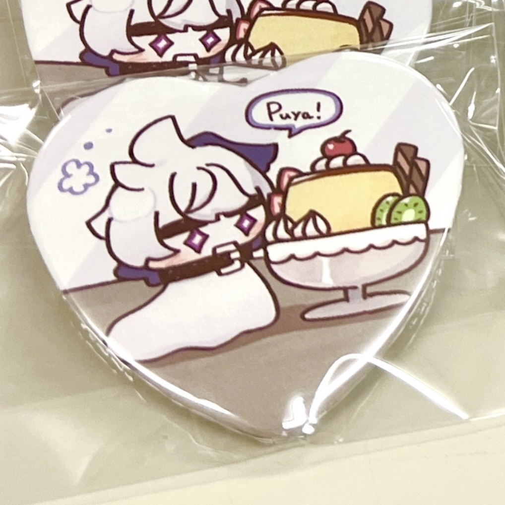 ぷやのお茶会缶バッジ(ふらわ)