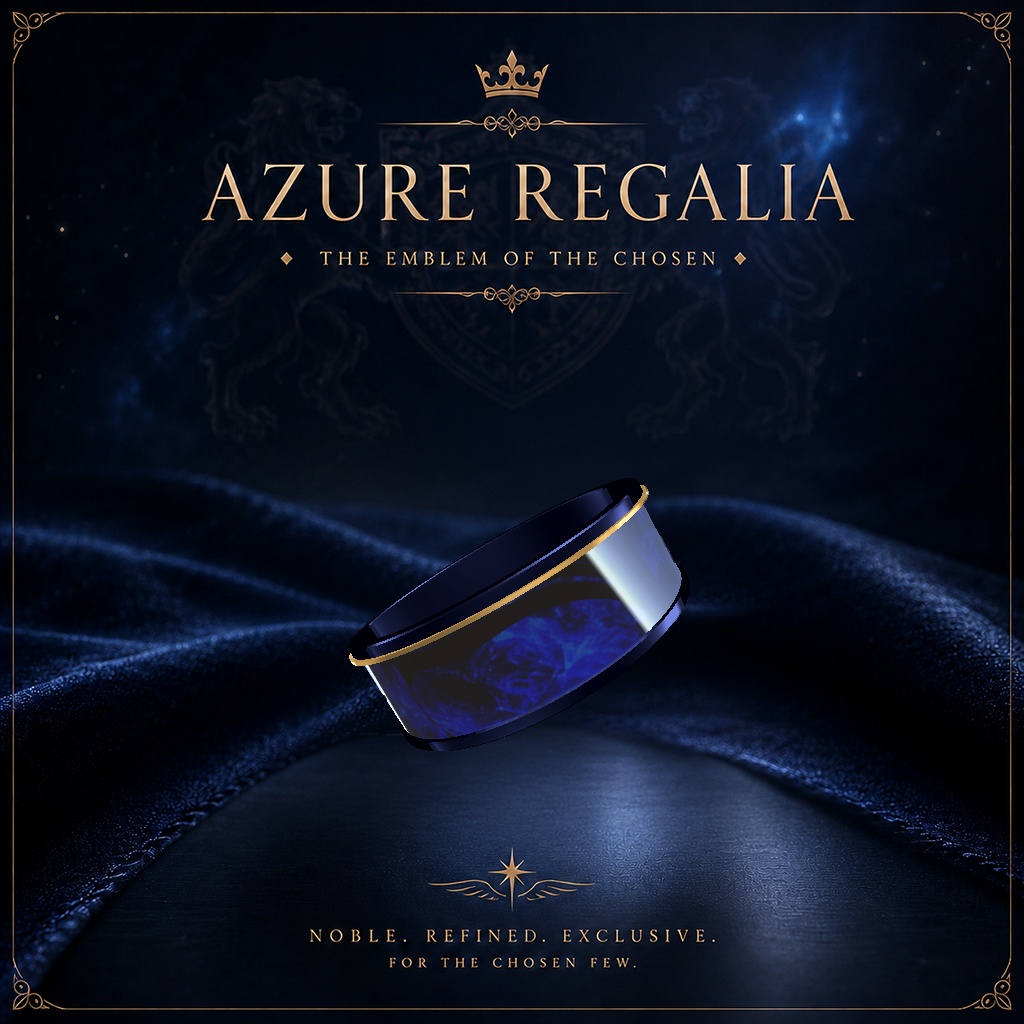 【VRChat想定】AZURE REGALIA 男性用指輪 MA対応4Avatar