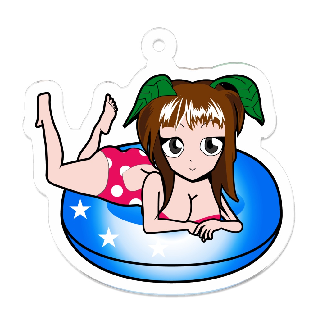 寝そべる新プールの妖・精（アクリルキーホルダー）