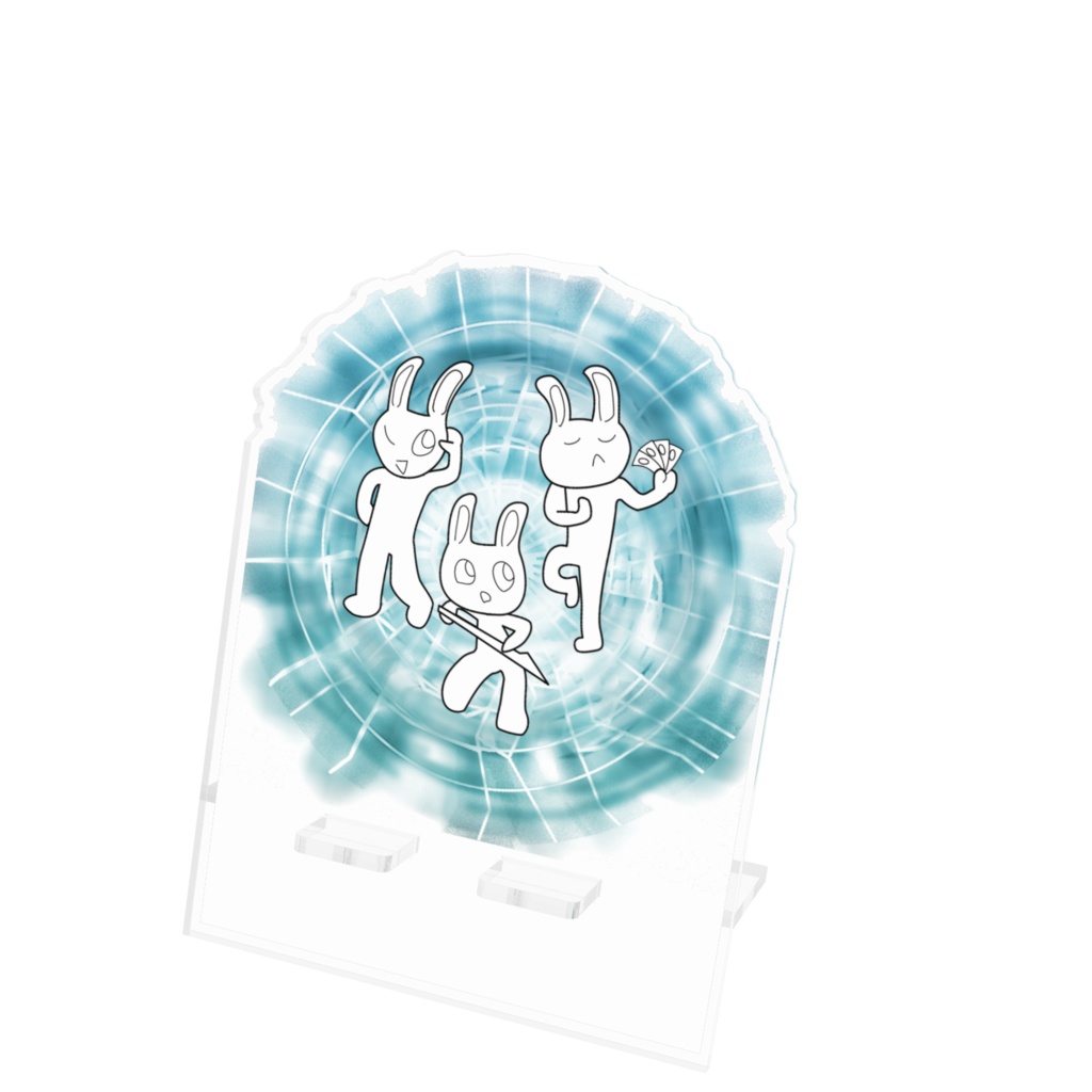 ペラいウサギのスマホスタンド