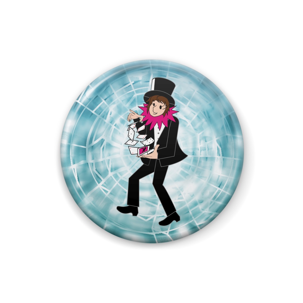 マジシャン黒ハットマン缶バッジ