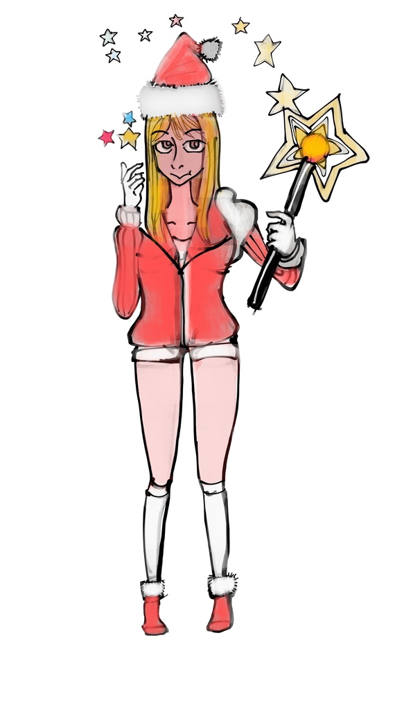 santa girlアクリルフィギュア