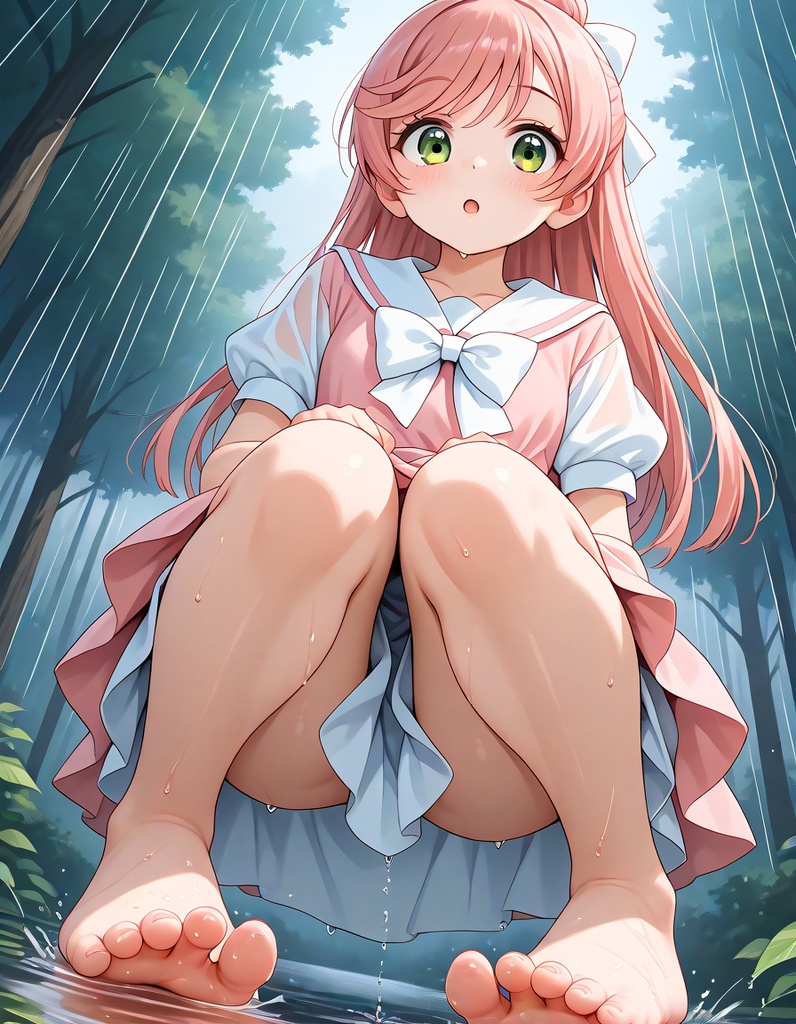 虹ヶ丘ましろ　足フェチイラスト集(水濡れ)