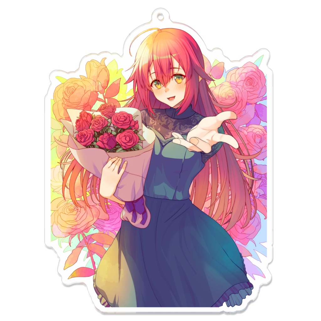アクリルキーホルダー「薔薇～情熱～」
