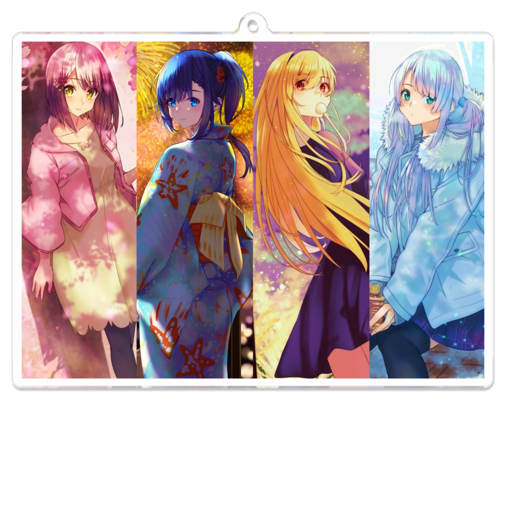 アクリルキーホルダー「春夏秋冬」