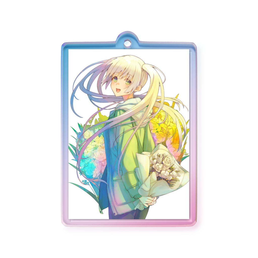 オーロラアクリルキーホルダー【フリージア~天真爛漫~】