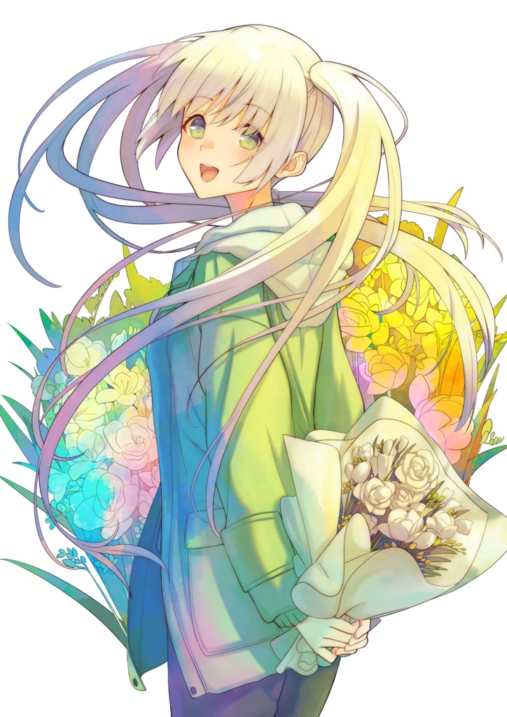 オーロラアクリルキーホルダー【フリージア~天真爛漫~】