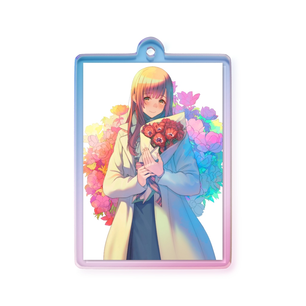 オーロラアクリルキーホルダー【アネモネ~あなたを愛します~】