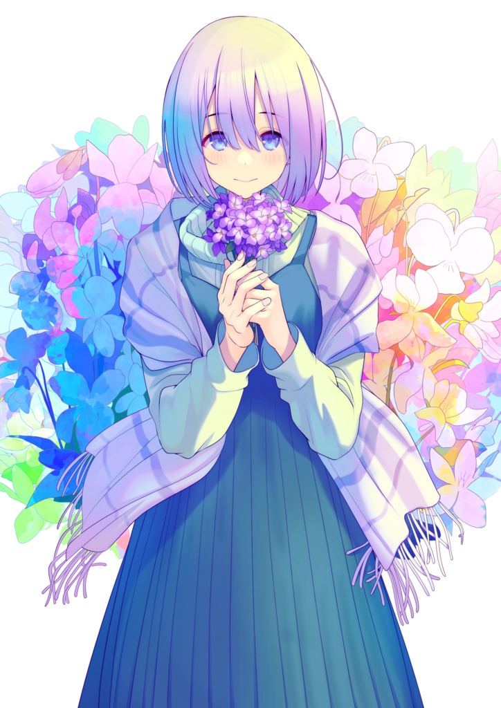 オーロラアクリルキーホルダー【スミレ~小さな幸せ~】