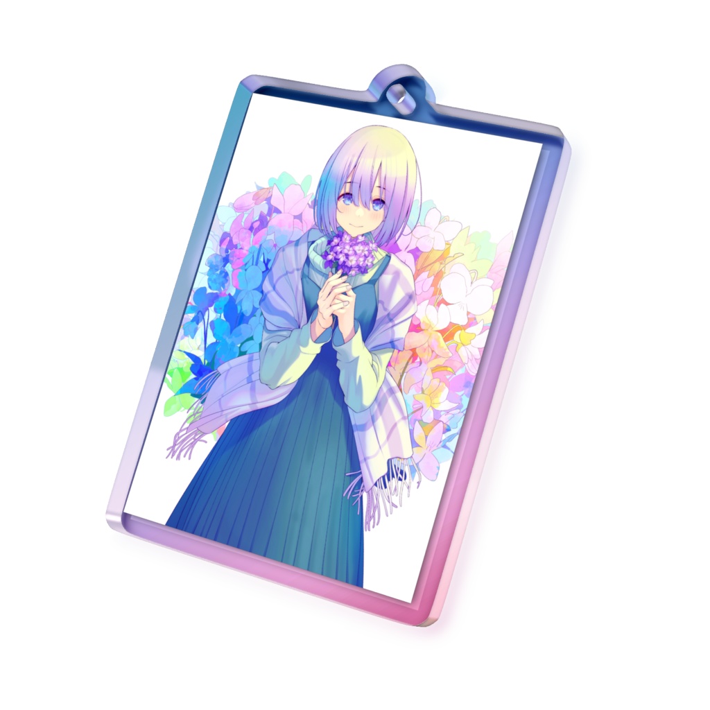 オーロラアクリルキーホルダー【スミレ~小さな幸せ~】