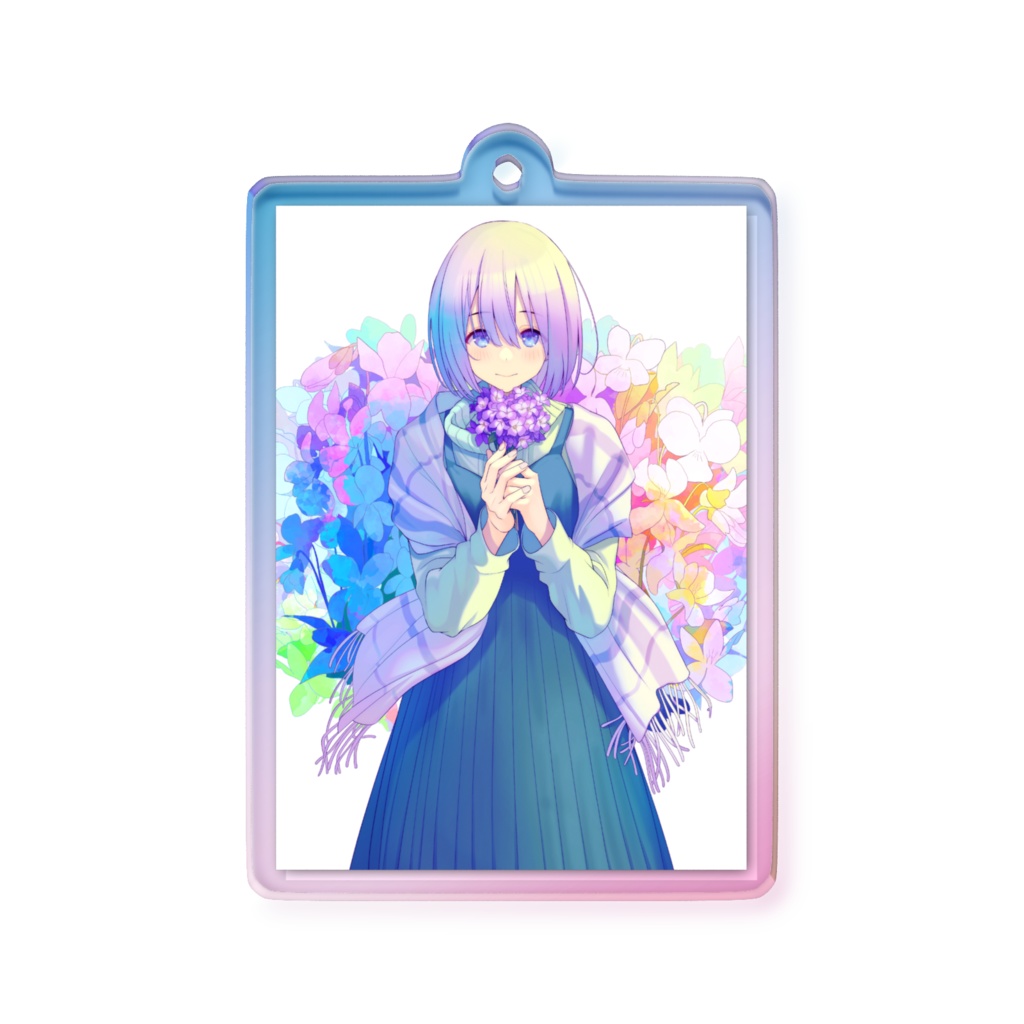 オーロラアクリルキーホルダー【スミレ~小さな幸せ~】