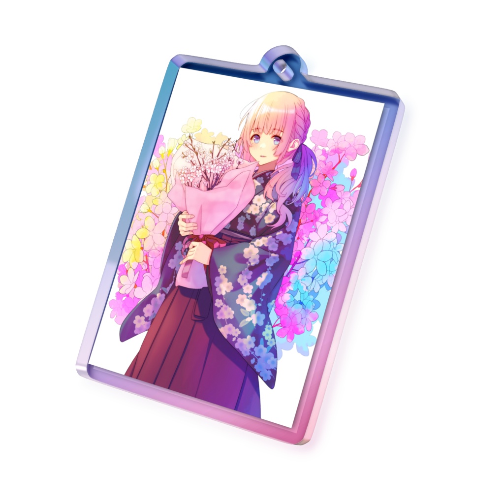 オーロラアクリルキーホルダー【桜~精神の美~】