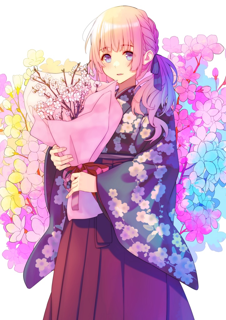 オーロラアクリルキーホルダー【桜~精神の美~】