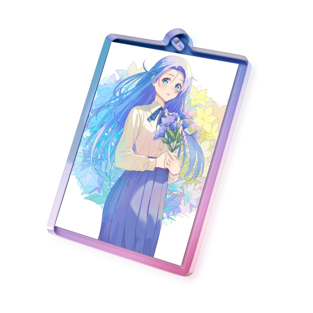 オーロラアクリルキーホルダー【桔梗~気品~】