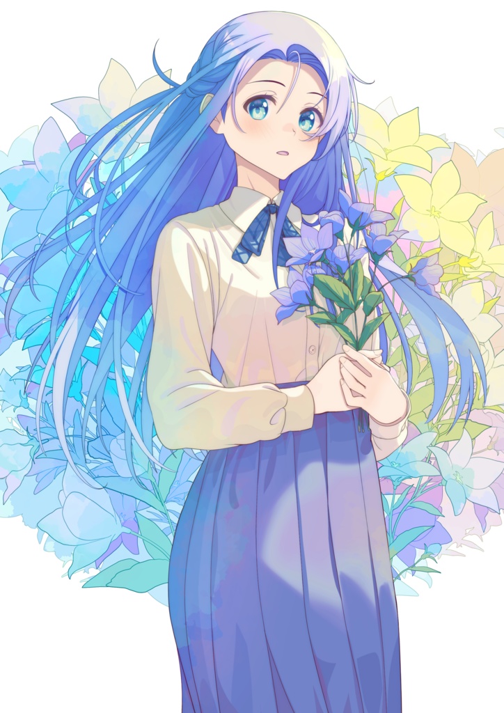 オーロラアクリルキーホルダー【桔梗~気品~】