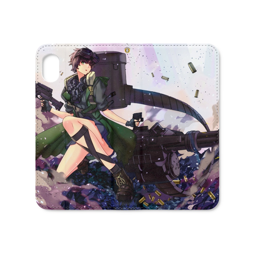 手帳型iPhoneケース（ベルトなし） - iPhone XR - ストラップ穴 あり【武装少女】