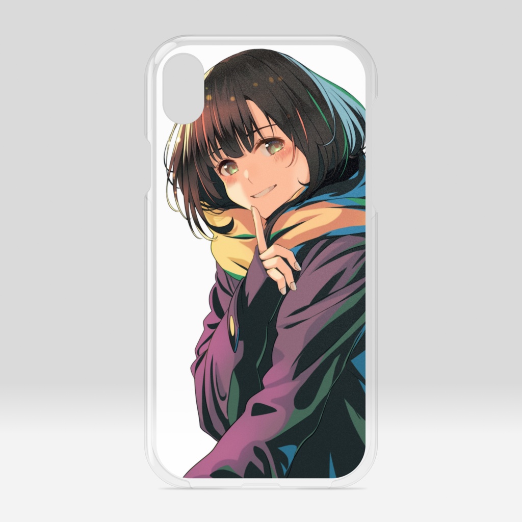 クリアiPhoneケース - iPhone XR【にっこり笑顔】