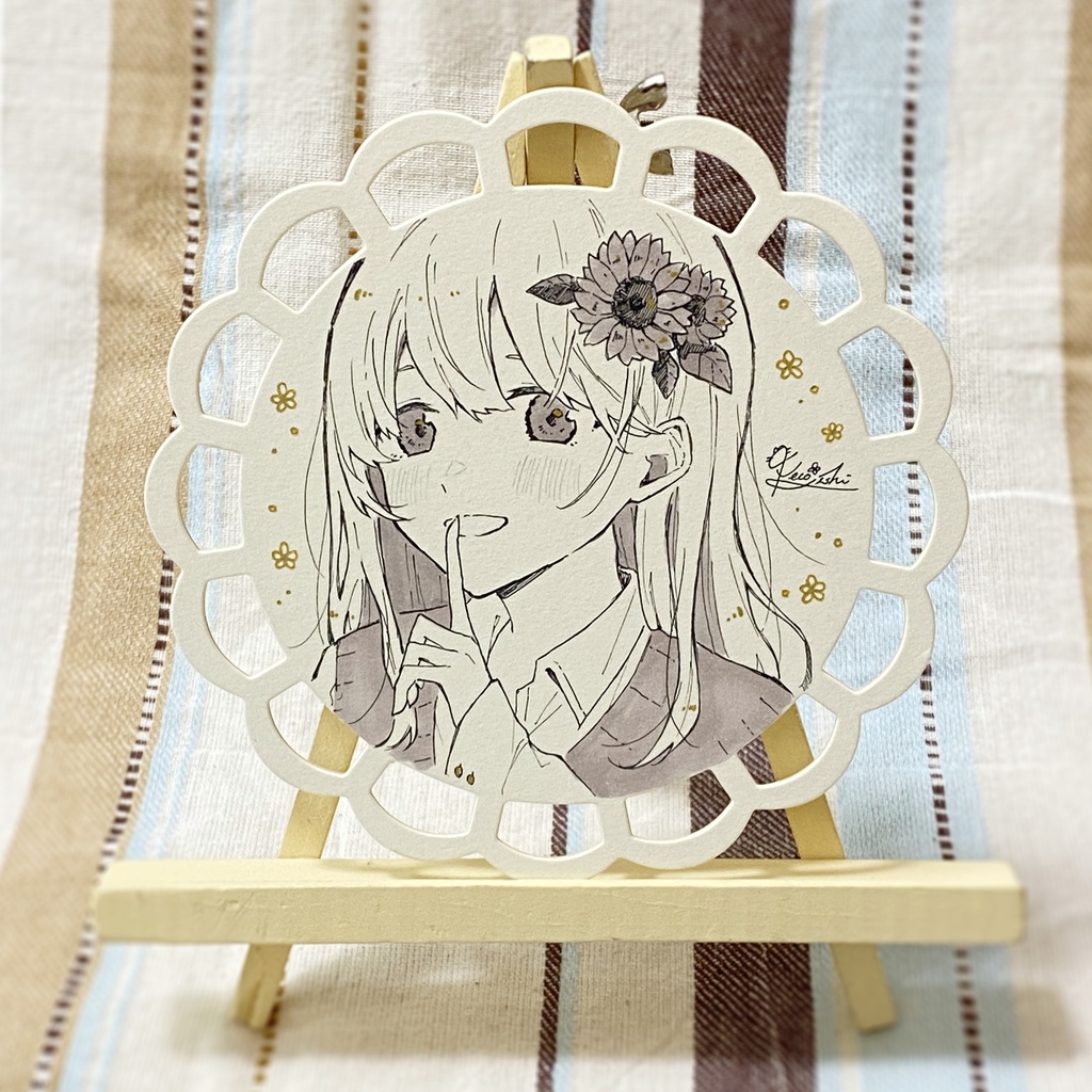 【色紙】ひまわりのナイショ話