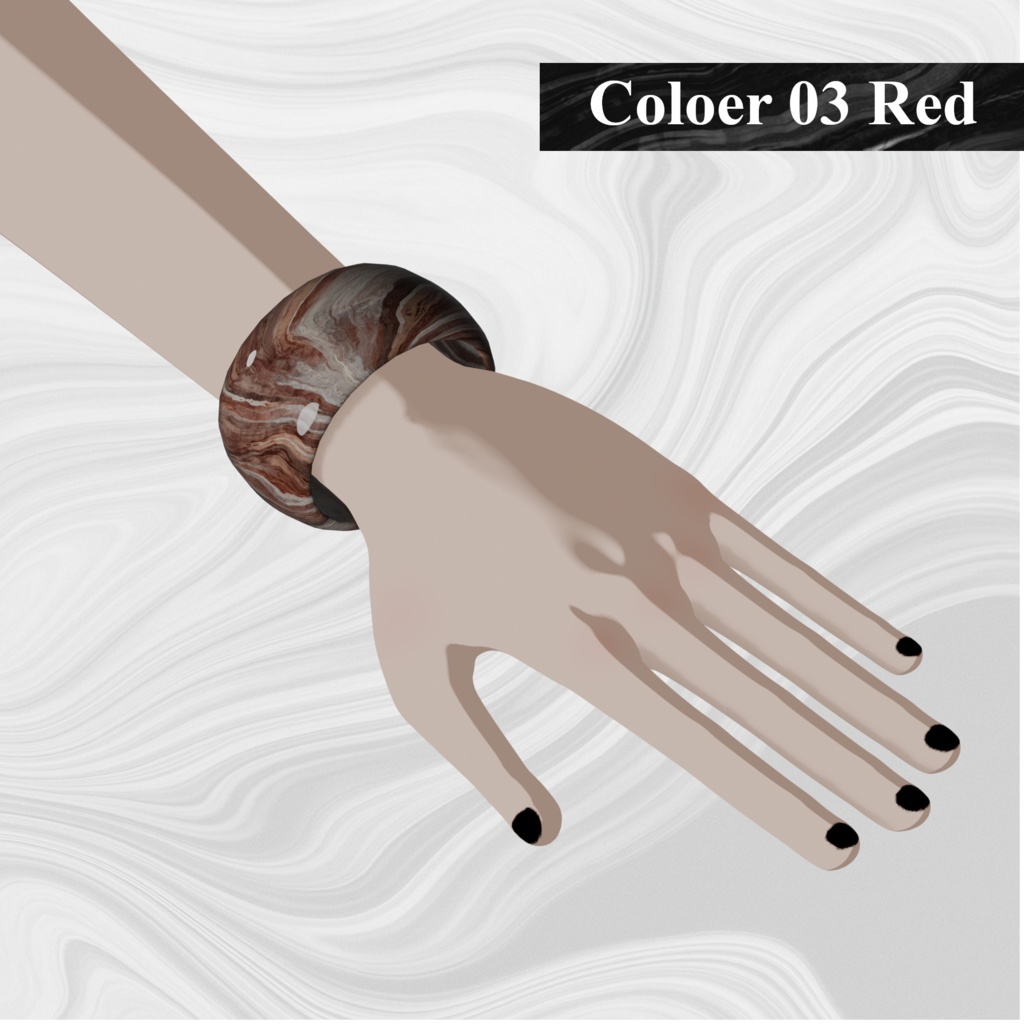 【無料】オニキスバングル Unity対応&VRChat想定 ◎シェイプキー付き◎