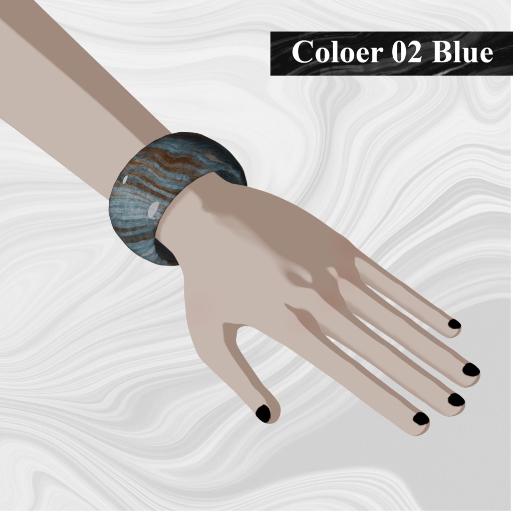 【無料】オニキスバングル Unity対応&VRChat想定 ◎シェイプキー付き◎