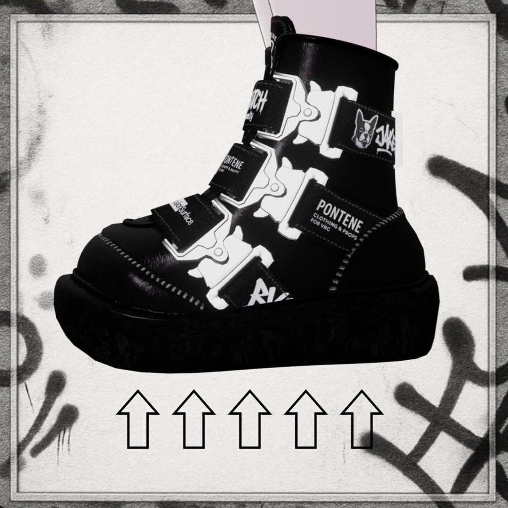 【MA対応】バックル付きブーツ ◎シェイプキー対応◎