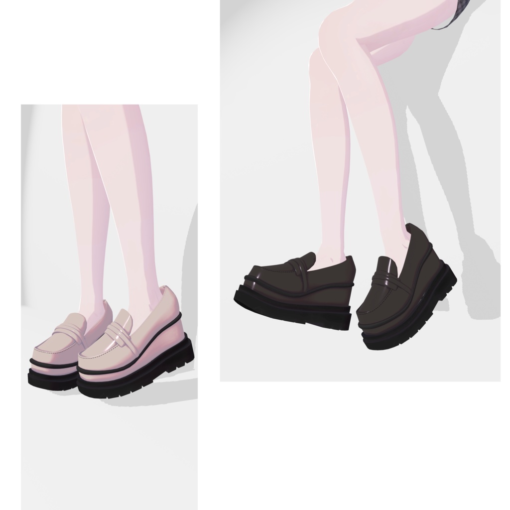 厚底ローファー「MELLOW」3アバター対応