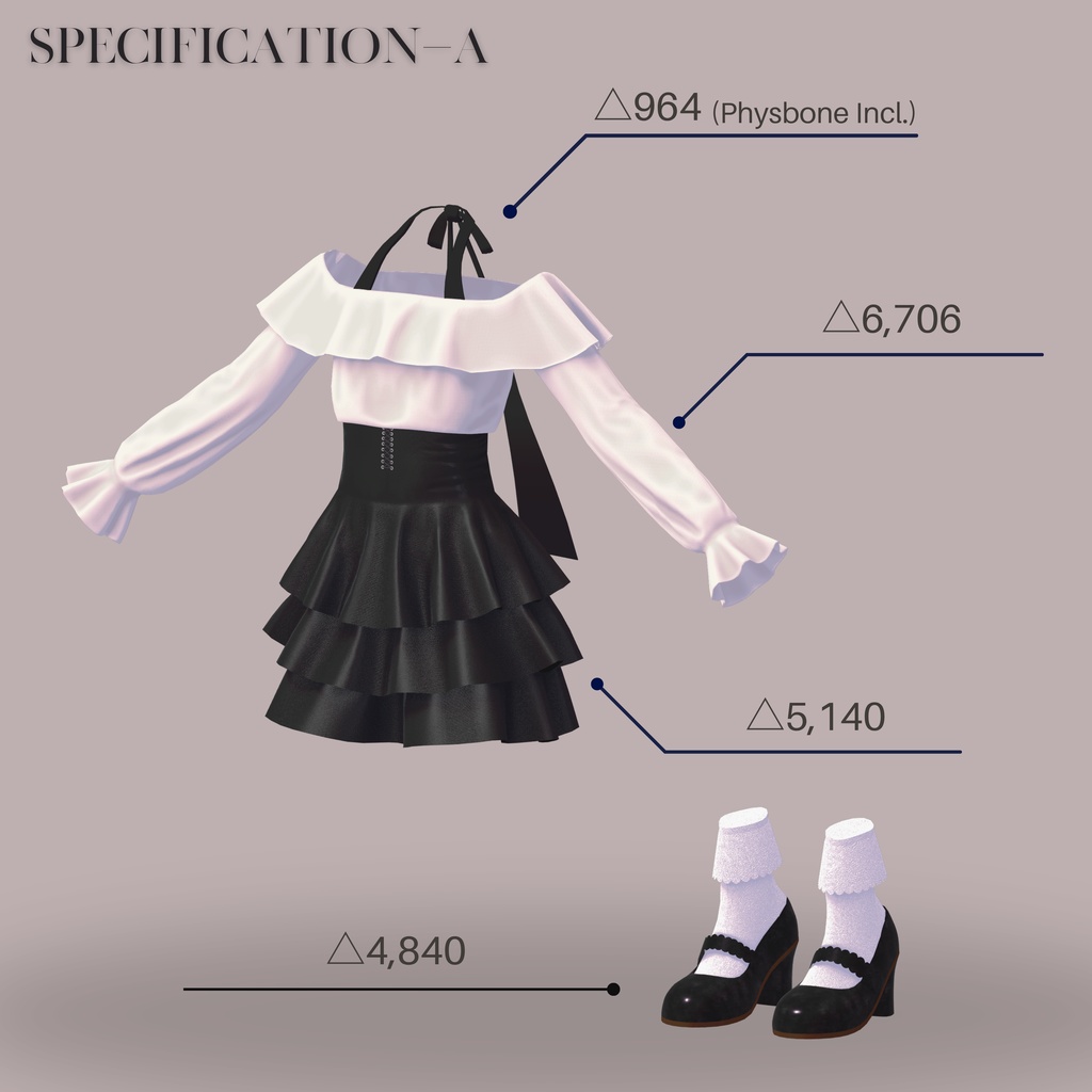 Noir Ruffle【Lapwing/Marycia/しなの】