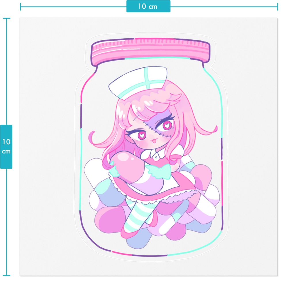 薬瓶クリアステッカー