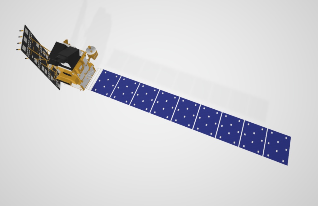 地球観測衛星「だいち」3Dモデル