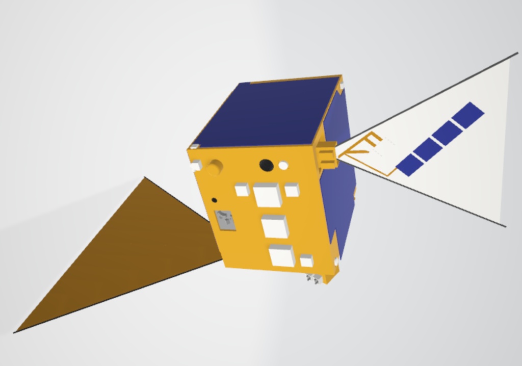 小型実証衛星4号機「RAISE-4」3Dモデル