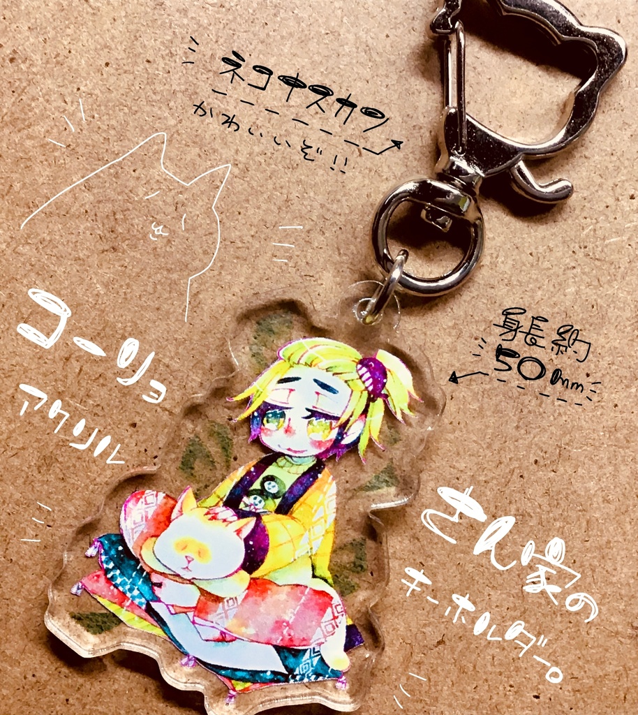 コーリョさん家のアクリルキーホルダー。