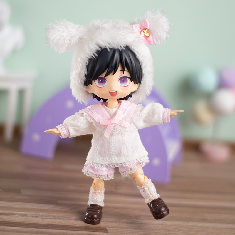 ぬいぐるみウサギ お洋服セットオビツ11服