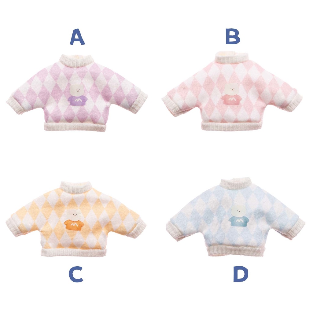 ダイヤ柄スウェットシャツ 単品  オビツ11服