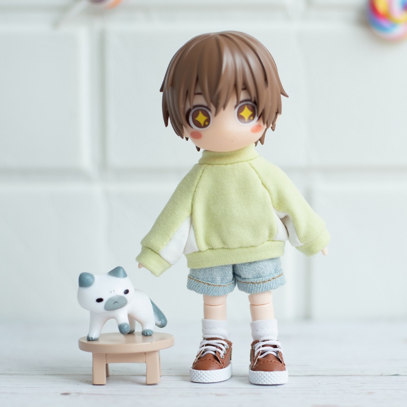 切り替えデザインスウェットシャツ 単品 オビツ11服