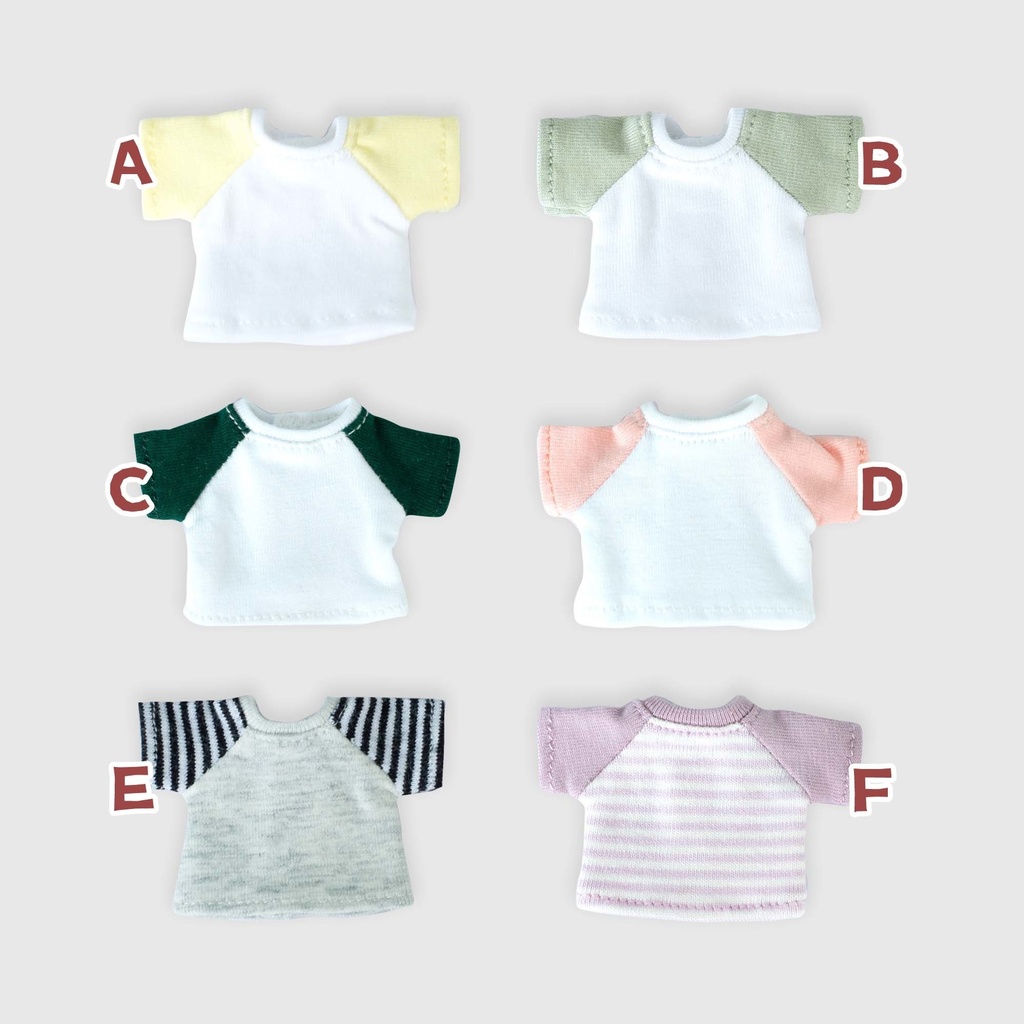 切り替えデザインTシャツ 単品 オビツ11服